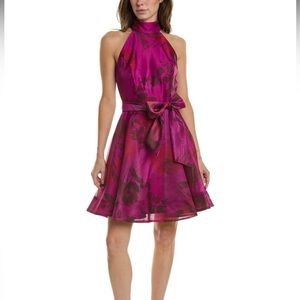 Taylor Organza Dress Pink Belted Large